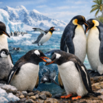 Penguins Awareness Day featured image showing penguins in icy ocean habitat