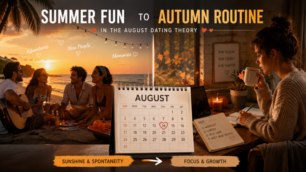 Summer fun transitioning to autumn routine in the August Dating Theory